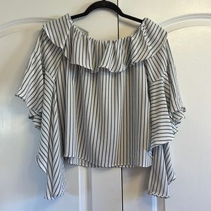 Off the shoulder striped top